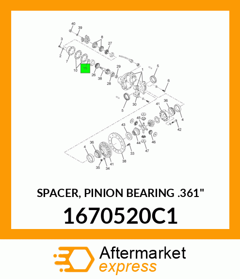 SPACER, PINION BEARING .361" 1670520C1