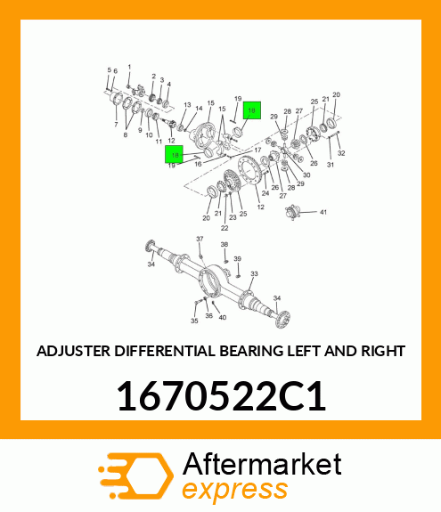 ADJUSTER DIFFERENTIAL BEARING LEFT AND RIGHT 1670522C1