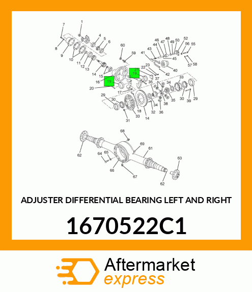 ADJUSTER DIFFERENTIAL BEARING LEFT AND RIGHT 1670522C1