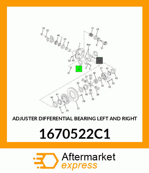 ADJUSTER DIFFERENTIAL BEARING LEFT AND RIGHT 1670522C1