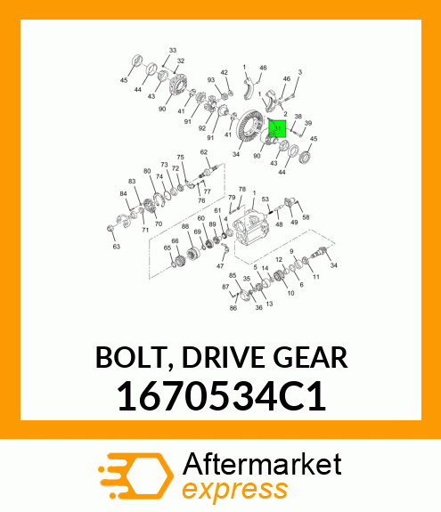 BOLT, DRIVE GEAR 1670534C1