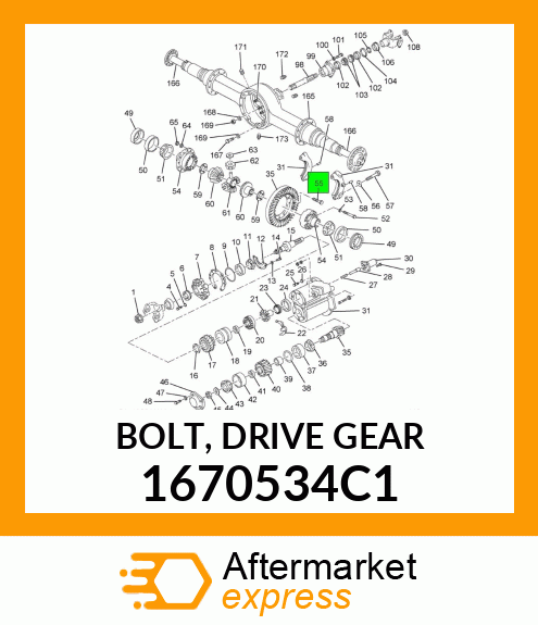 BOLT, DRIVE GEAR 1670534C1