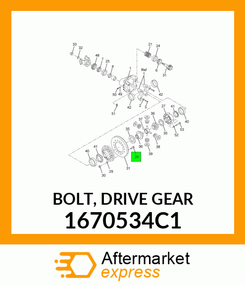 BOLT, DRIVE GEAR 1670534C1