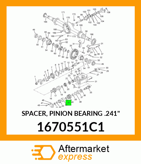 SPACER, PINION BEARING .241" 1670551C1