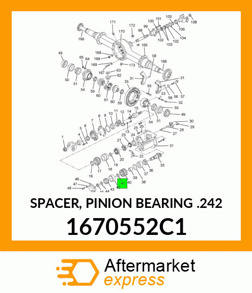 SPACER, PINION BEARING .242" 1670552C1