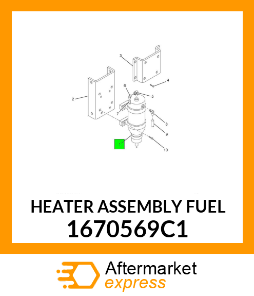 HEATER ASSEMBLY FUEL 1670569C1