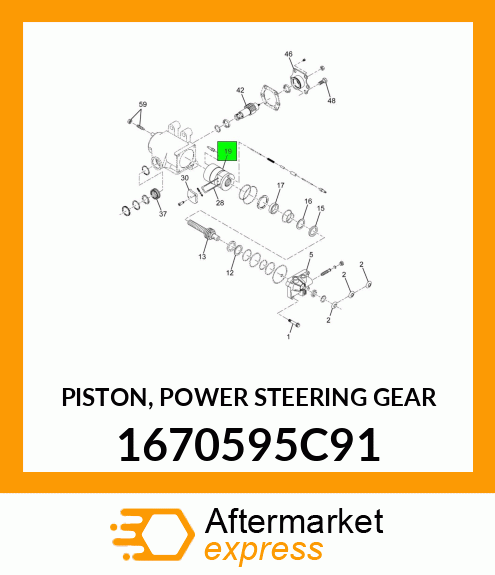 PISTON, POWER STEERING GEAR 1670595C91