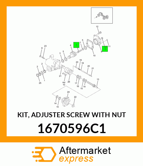 KIT, ADJUSTER SCREW WITH NUT 1670596C1