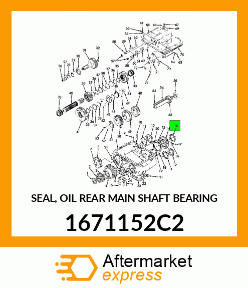 SEAL, OIL REAR MAIN SHAFT BEARING 1671152C2