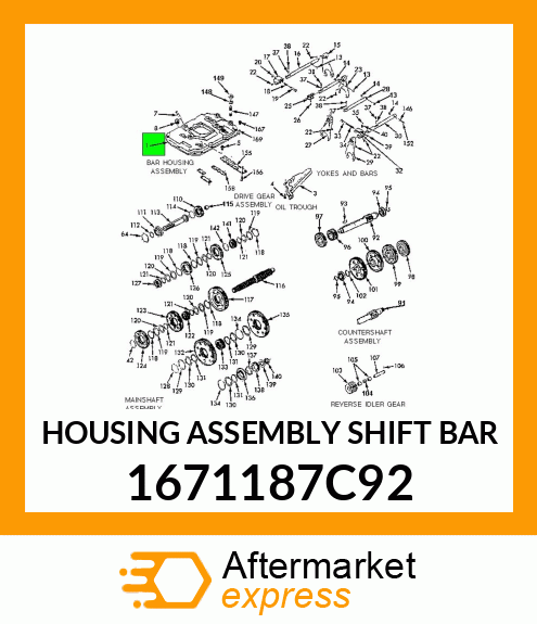 HOUSING ASSEMBLY SHIFT BAR 1671187C92