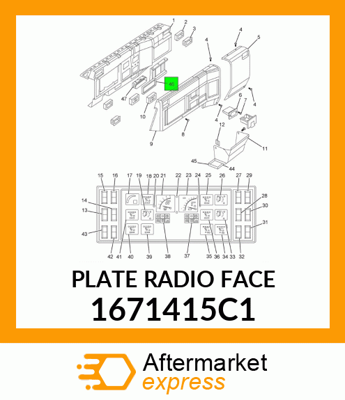 PLATE RADIO FACE 1671415C1