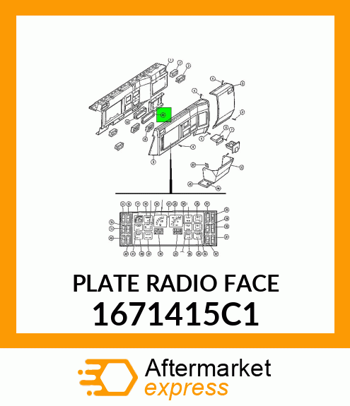 PLATE RADIO FACE 1671415C1