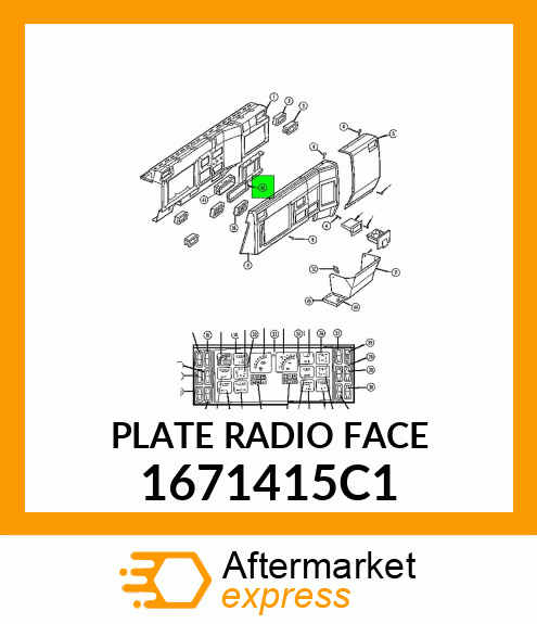 PLATE RADIO FACE 1671415C1