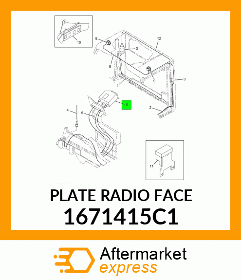 PLATE RADIO FACE 1671415C1