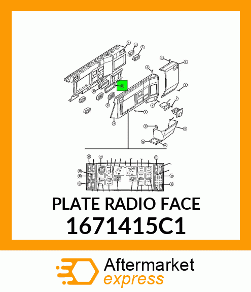 PLATE RADIO FACE 1671415C1