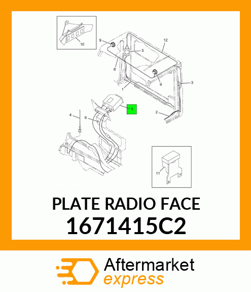 PLATE RADIO FACE 1671415C2