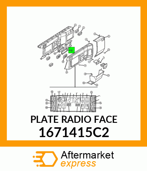 PLATE RADIO FACE 1671415C2