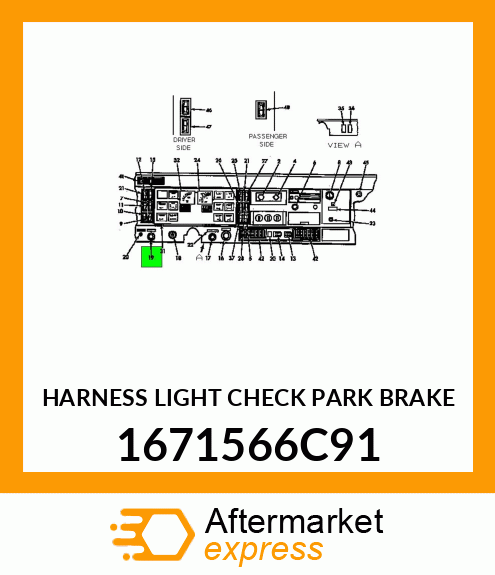 HARNESS LIGHT CHECK PARK BRAKE 1671566C91