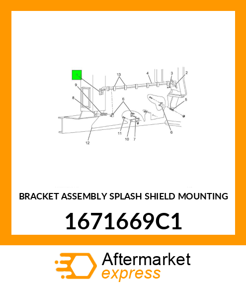 BRACKET ASSEMBLY SPLASH SHIELD MOUNTING 1671669C1