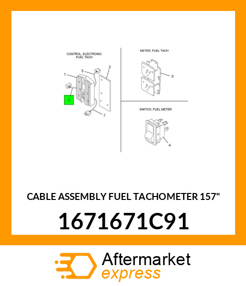 CABLE ASSEMBLY FUEL TACHOMETER 157" 1671671C91