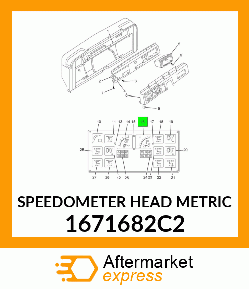 SPEEDOMETER HEAD METRIC 1671682C2