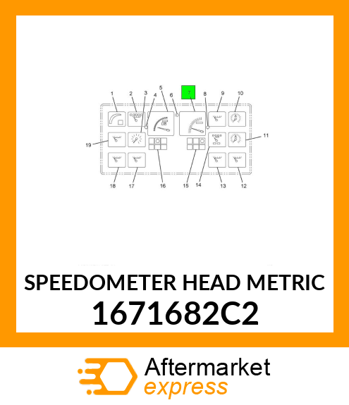 SPEEDOMETER HEAD METRIC 1671682C2