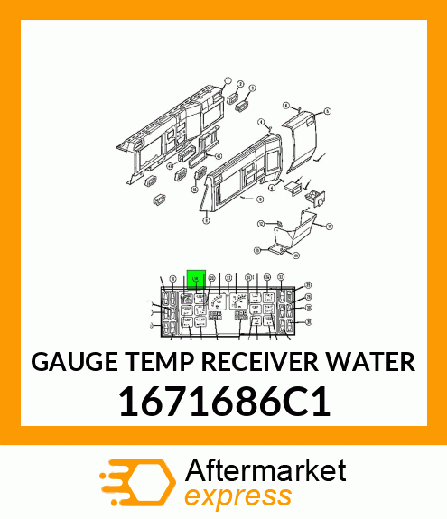 GAUGE TEMP RECEIVER WATER 1671686C1