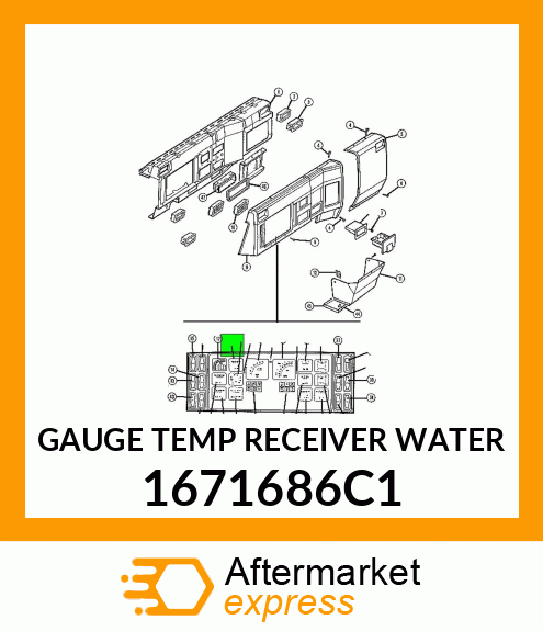 GAUGE TEMP RECEIVER WATER 1671686C1