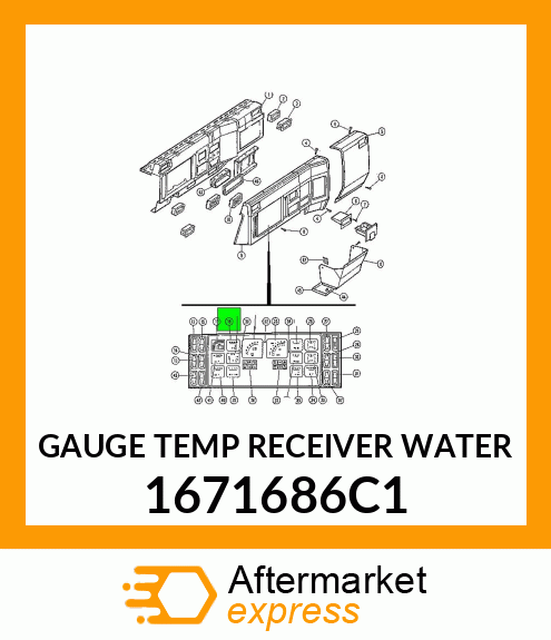 GAUGE TEMP RECEIVER WATER 1671686C1