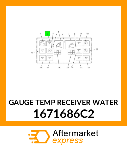 GAUGE TEMP RECEIVER WATER 1671686C2