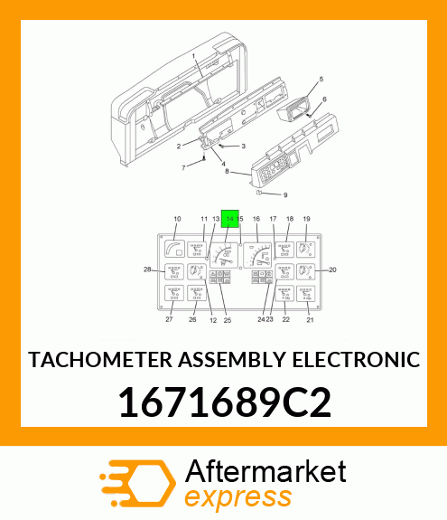 TACHOMETER ASSEMBLY ELECTRONIC 1671689C2