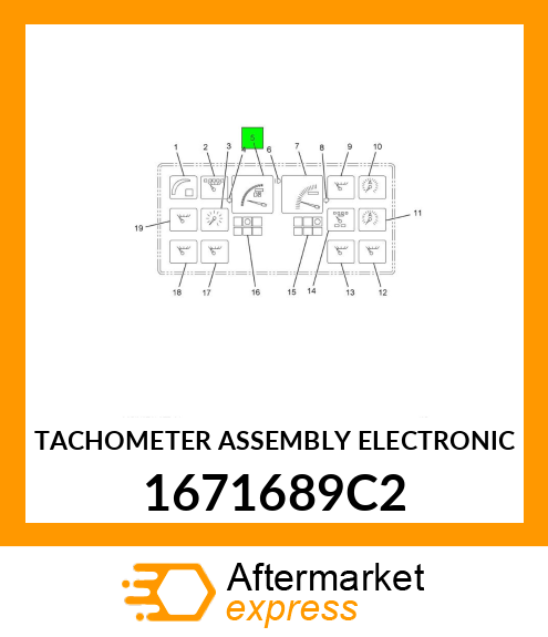 TACHOMETER ASSEMBLY ELECTRONIC 1671689C2