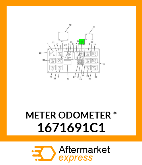 METER ODOMETER * 1671691C1