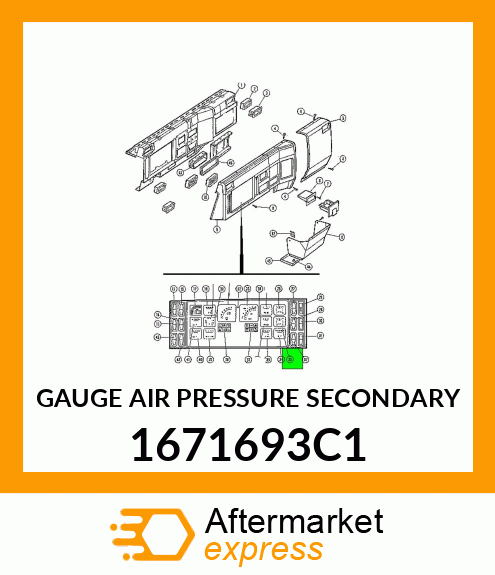 GAUGE AIR PRESSURE SECONDARY 1671693C1