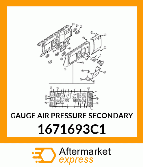 GAUGE AIR PRESSURE SECONDARY 1671693C1