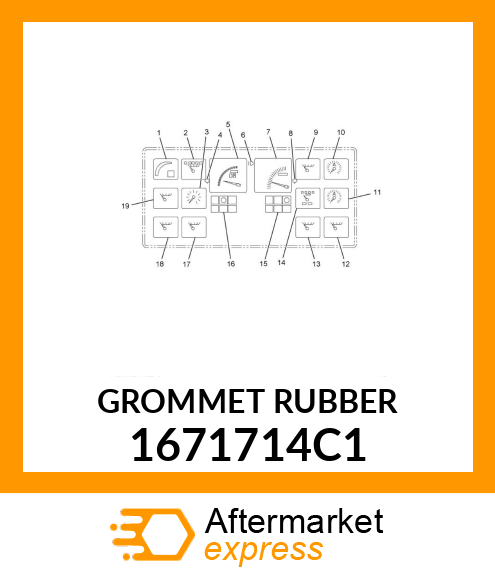 GROMMET RUBBER 1671714C1