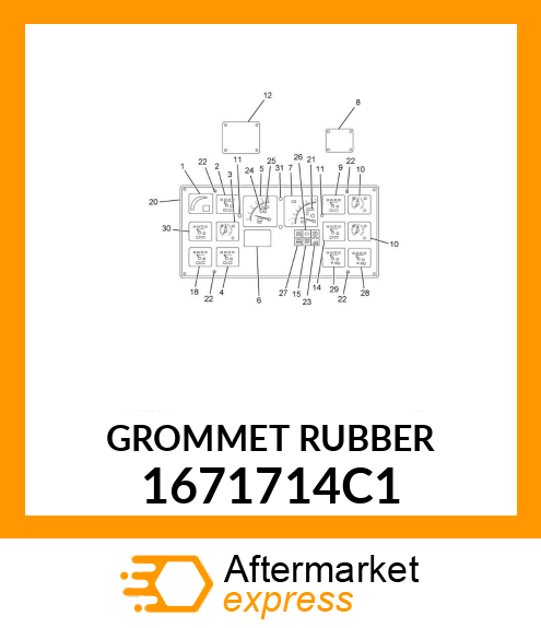 GROMMET RUBBER 1671714C1