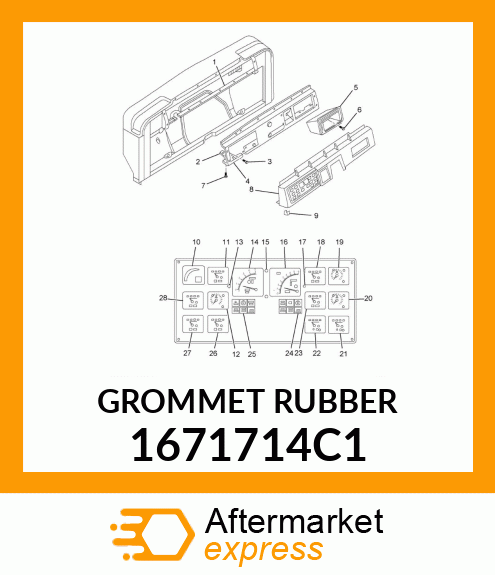 GROMMET RUBBER 1671714C1