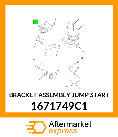 BRACKET ASSEMBLY JUMP START 1671749C1