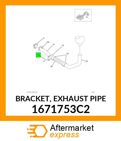 BRACKET, EXHAUST PIPE 1671753C2