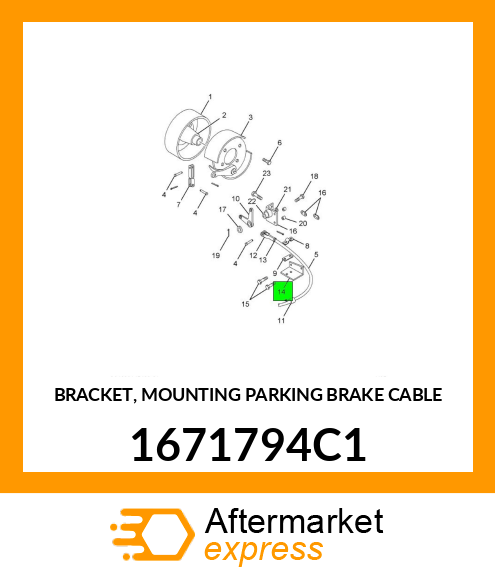 BRACKET, MOUNTING PARKING BRAKE CABLE 1671794C1