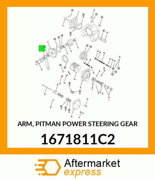 ARM, PITMAN POWER STEERING GEAR 1671811C2