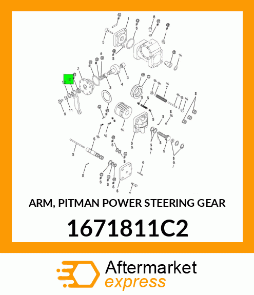 ARM, PITMAN POWER STEERING GEAR 1671811C2