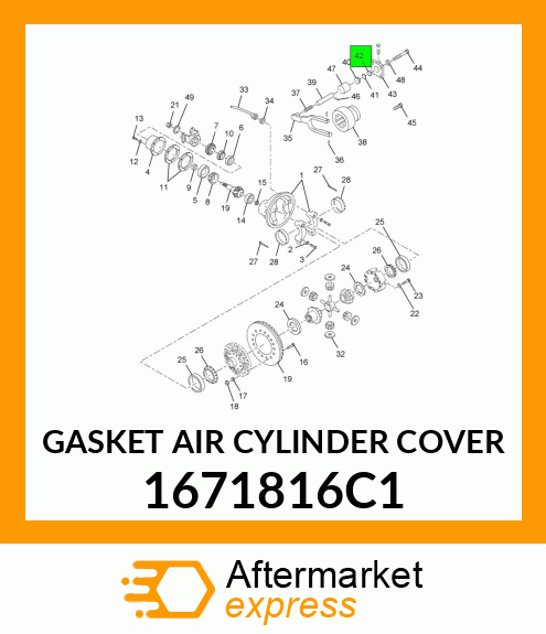 GASKET AIR CYLINDER COVER 1671816C1