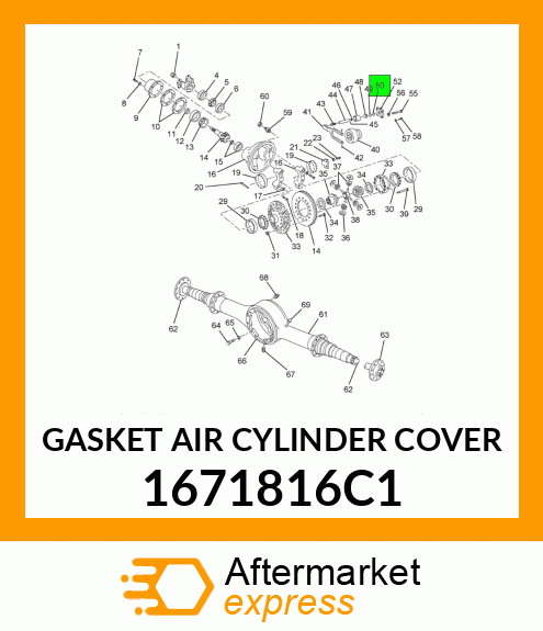 GASKET AIR CYLINDER COVER 1671816C1