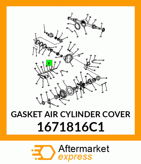 GASKET AIR CYLINDER COVER 1671816C1