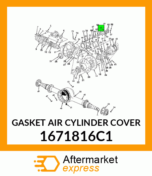 GASKET AIR CYLINDER COVER 1671816C1