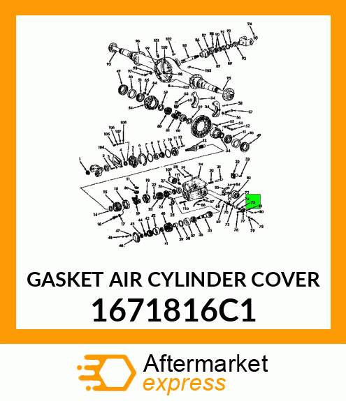 GASKET AIR CYLINDER COVER 1671816C1