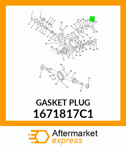 GASKET PLUG 1671817C1