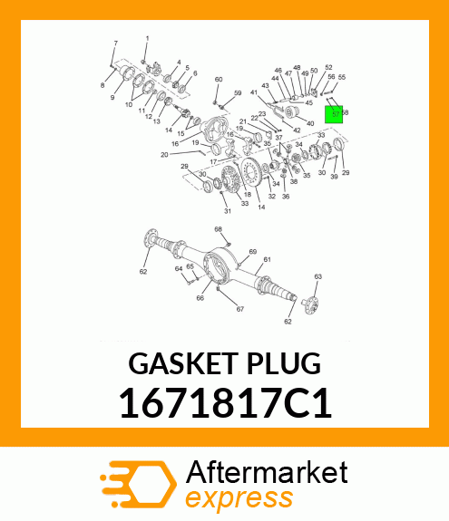 GASKET PLUG 1671817C1